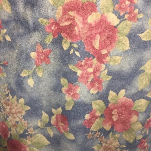 Coldwater Creek Berber Floral Faux Suede Vest Womens M Used - Picture 6 of 10